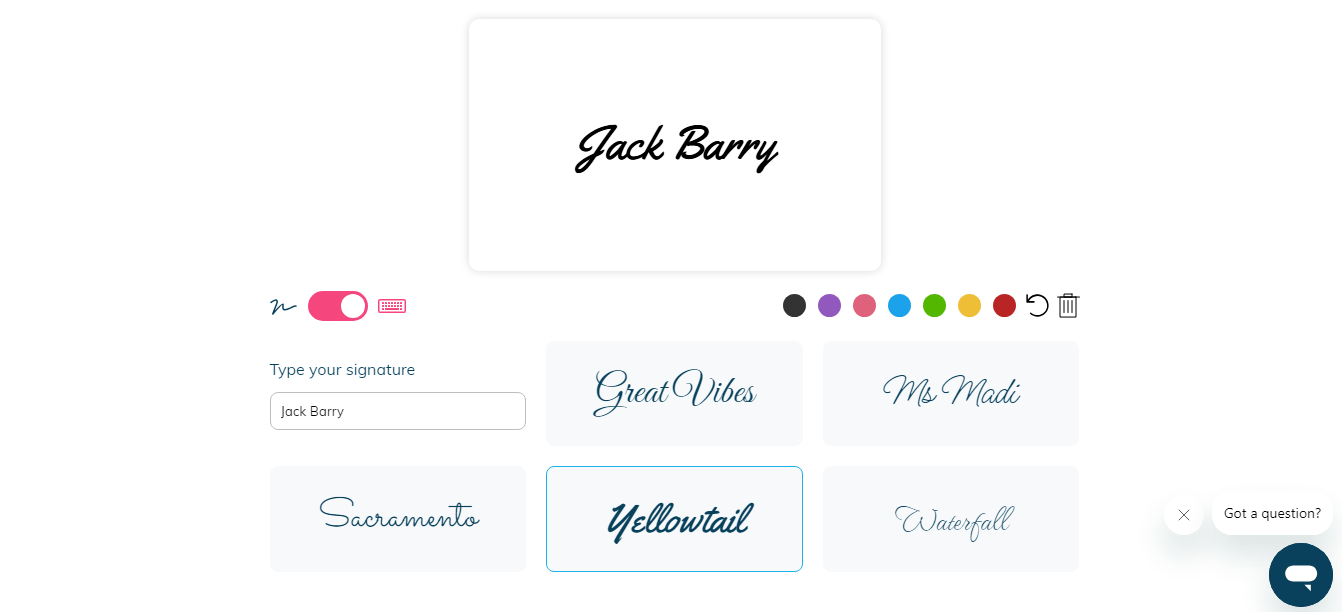 Crea firma logo scritta a mano online
