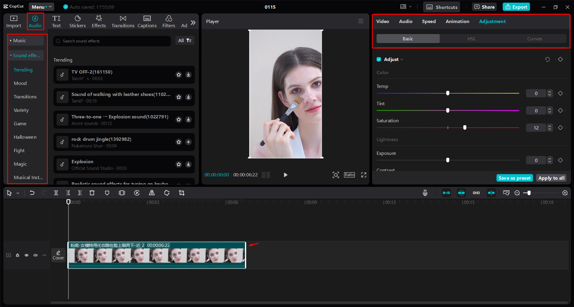 Editing a YouTube Short video in the CapCut desktop video editor