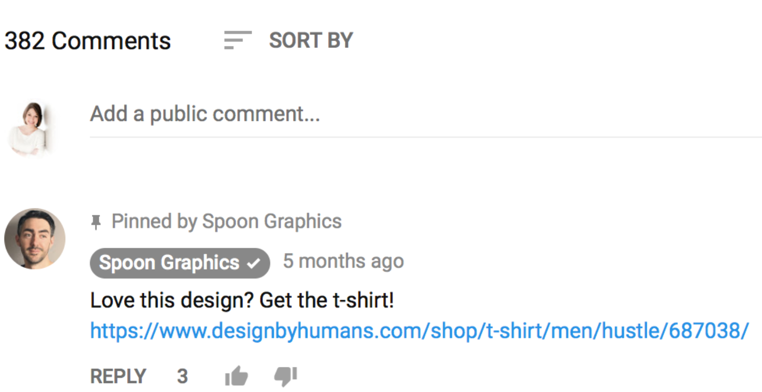 Interact with your audience in the comments