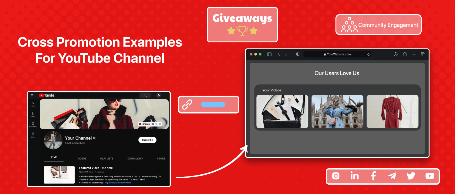 Promover conteúdo em várias plataformas para aumentar o envolvimento do YouTube