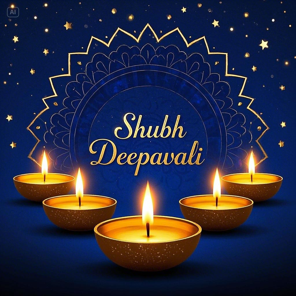 Traditional happy Diwali card