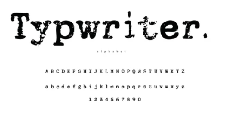 Tipos comunes de efectos de escritura a mano: estilo de máquina de escribir