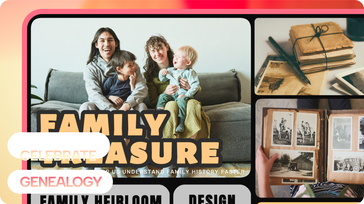 Make family heritage scrapbooks