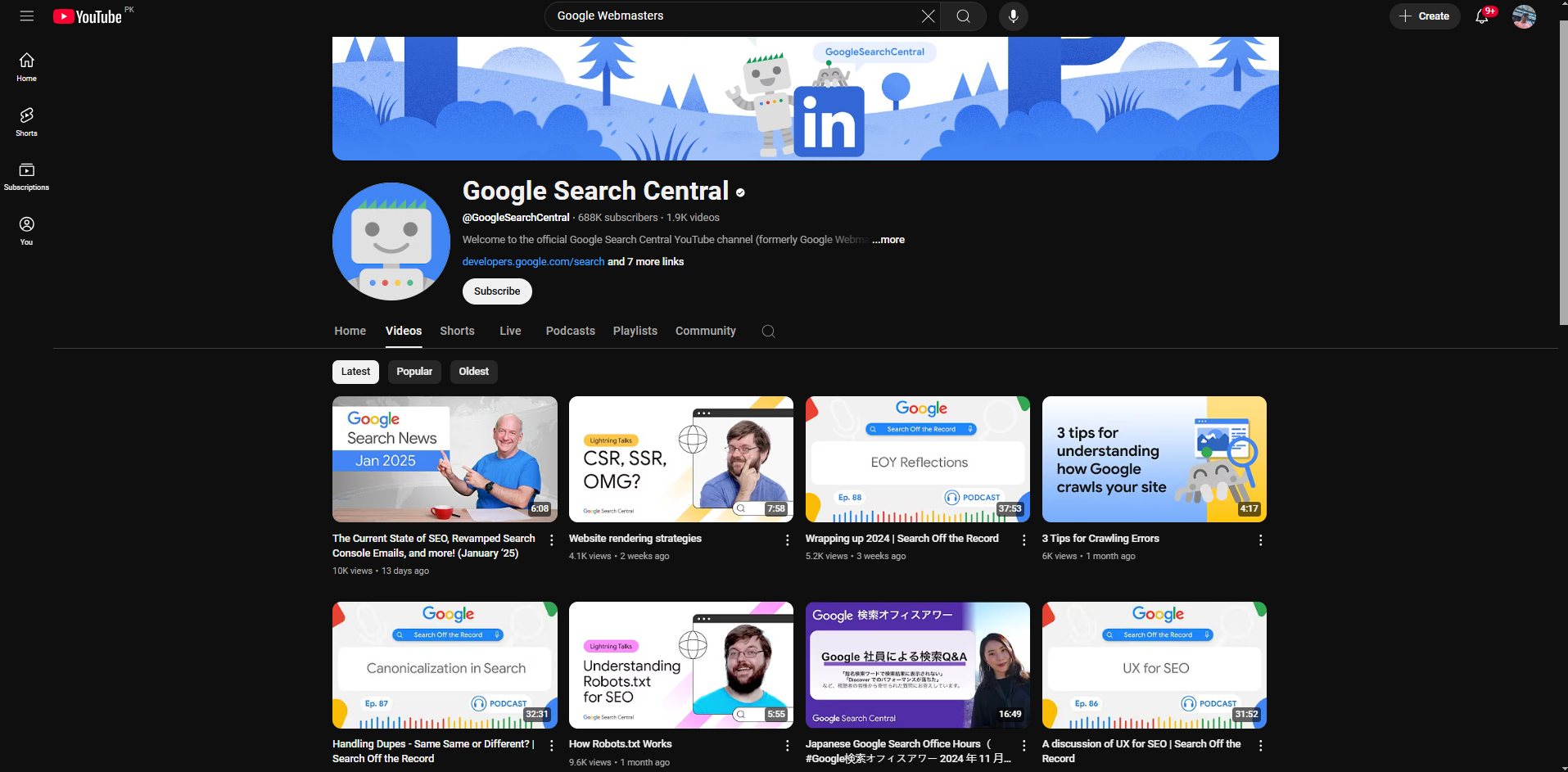 Googleウェブマスター-最高のYouTube成長ハッキングチャンネル