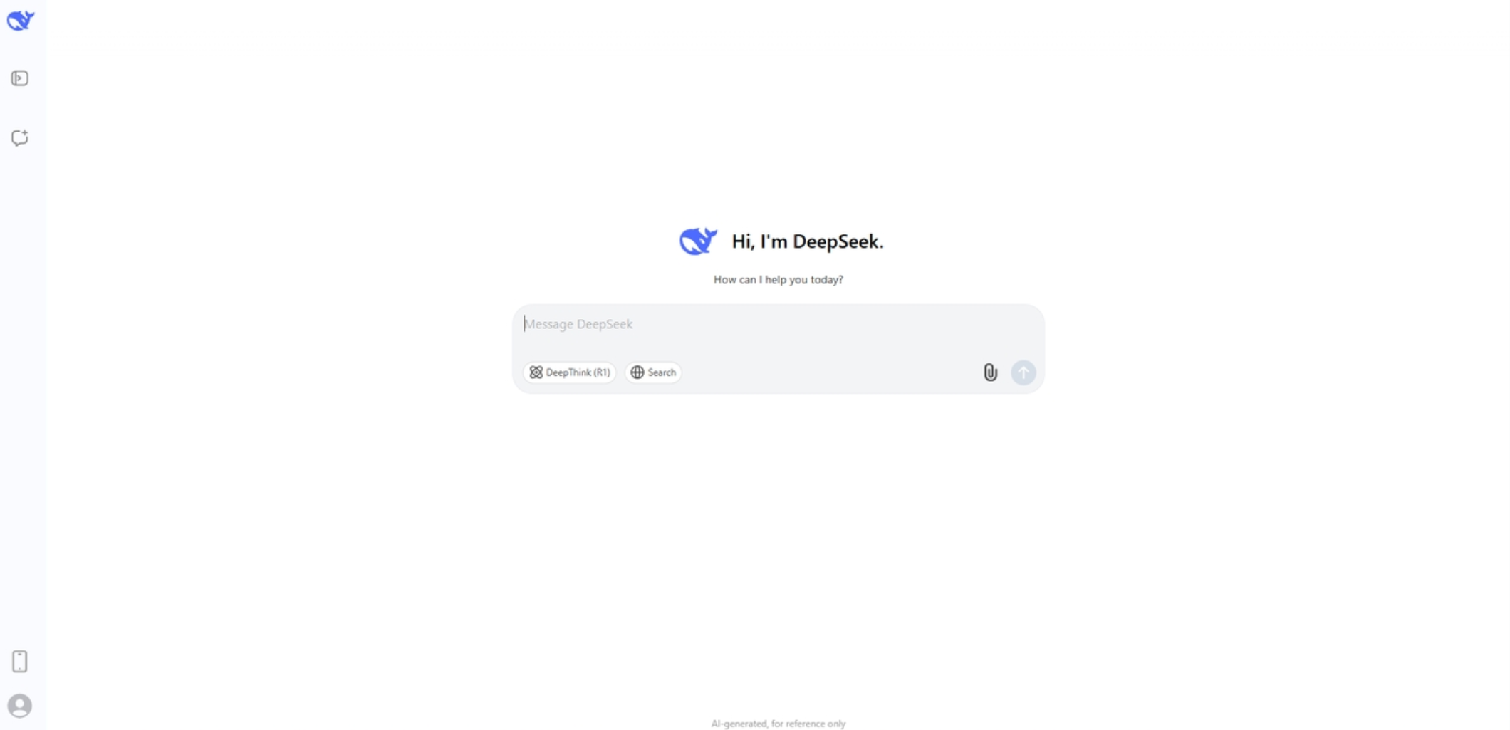 Interfaccia di DeepSeek - il chatbot AI perfetto