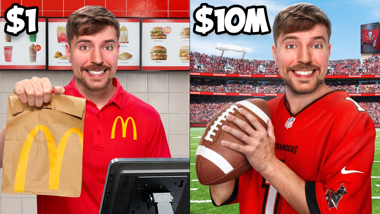 MrBeast, a top Shorts creator known for high-energy challenge Shorts
