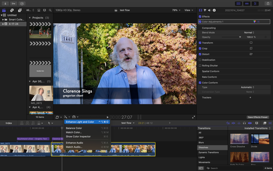 Interfaccia di Final Cut Pro - lo strumento ideale per scrivere testo nei video