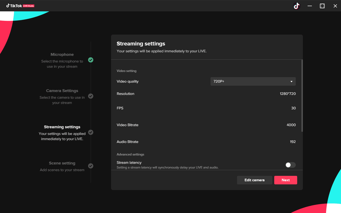 Streaming Settings